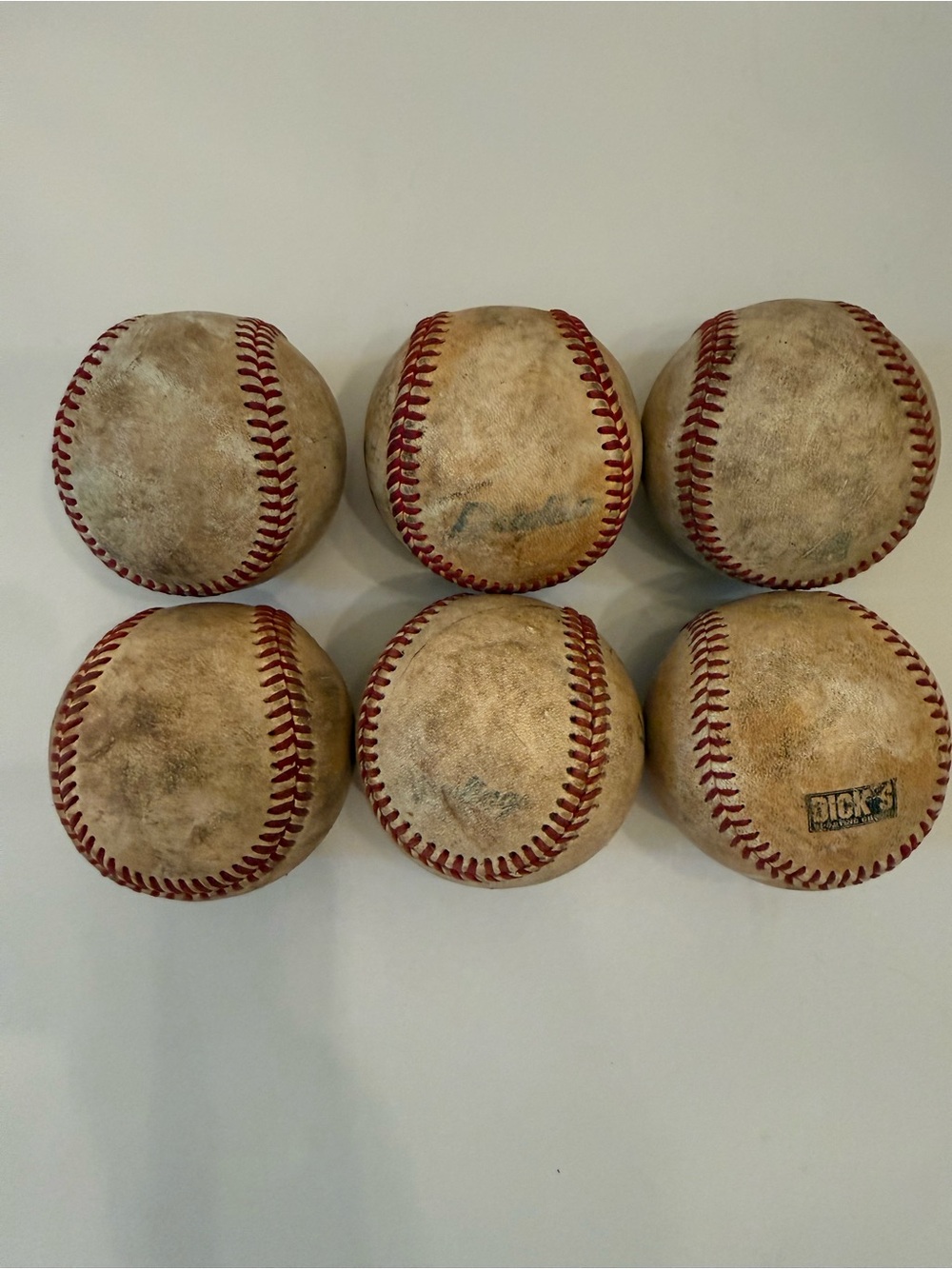 Set of 6 Used Baseballs Perfect for Practice or Crafts